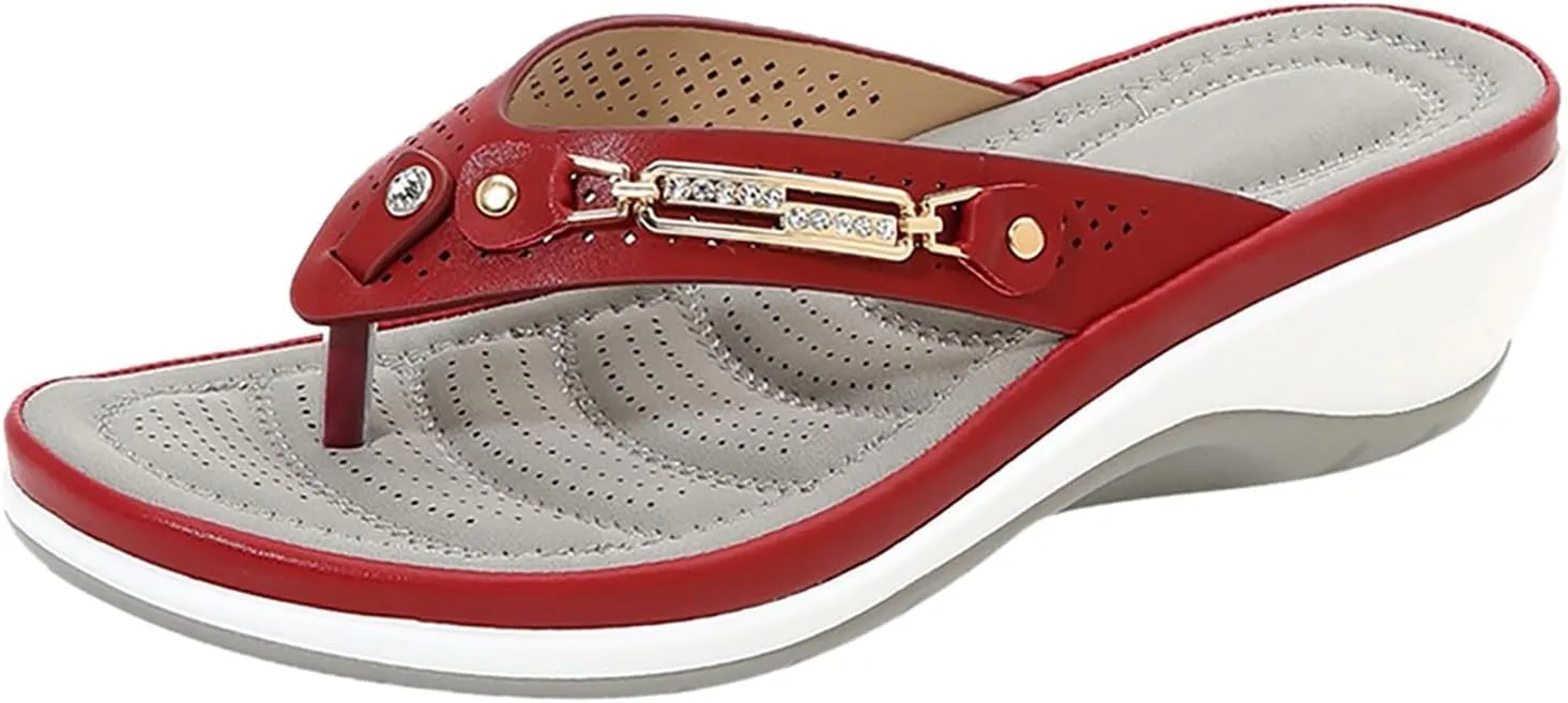 2024 Flip Flops For Women with Arch Support Comfortable Yoga Mat Orthopedic Sandals Lightweight Womens Flip-Flop