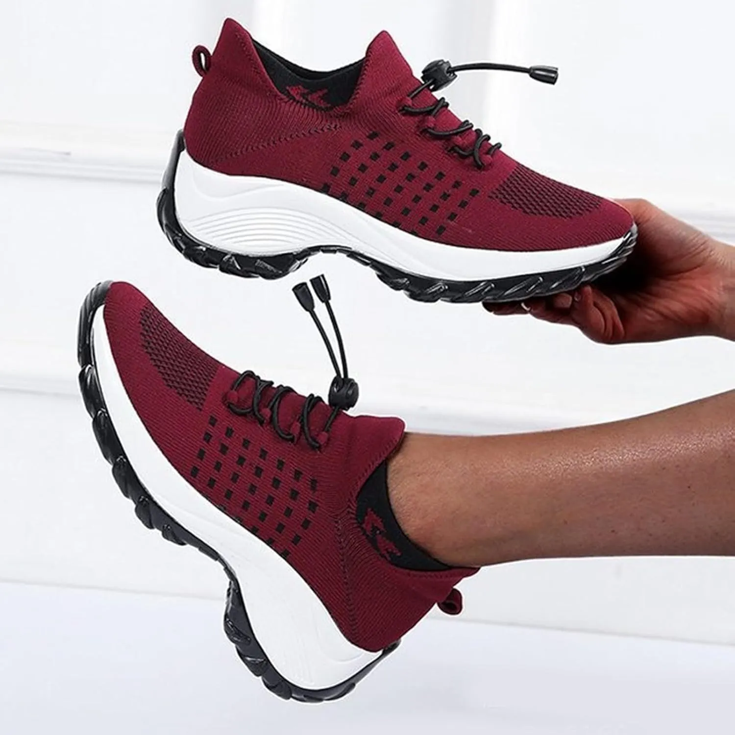 2025 New Ortho Pro Stretch Cushion Shoes for Women, Mesh Breathable Comfortwear Orthopedic Sneakers for Plantar Fasciitis