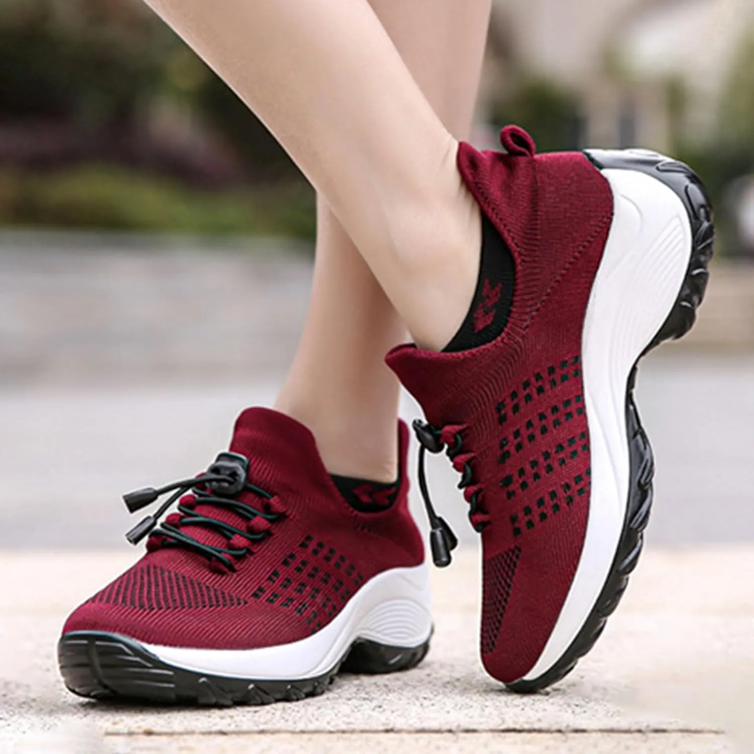 2025 New Ortho Pro Stretch Cushion Shoes for Women, Mesh Breathable Comfortwear Orthopedic Sneakers for Plantar Fasciitis