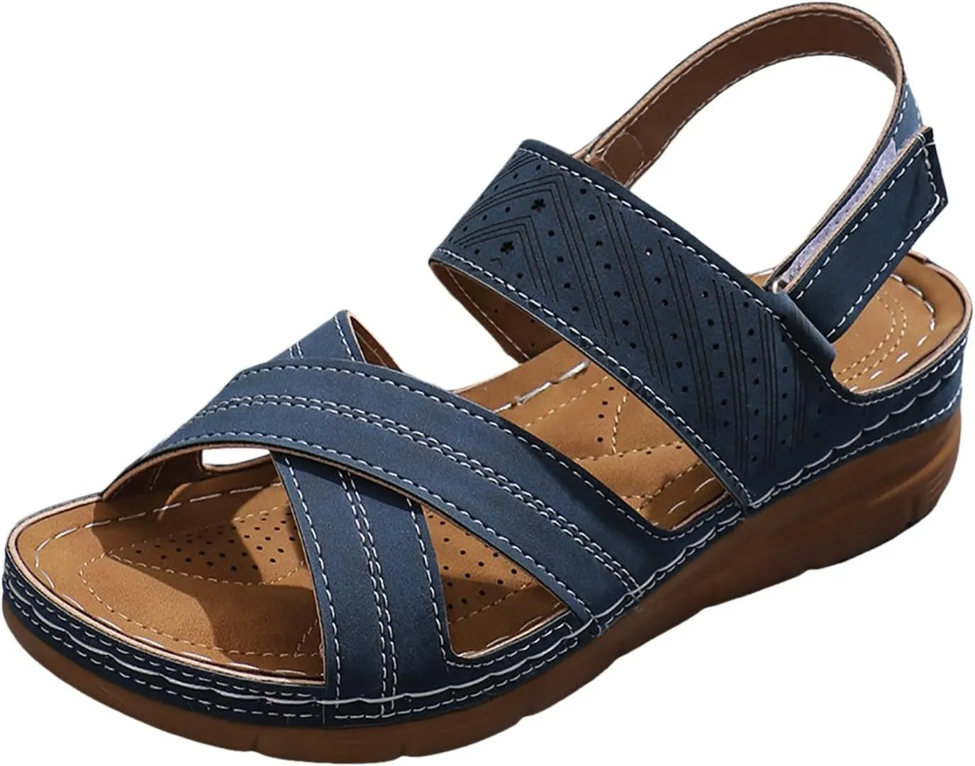 AMDBEL Orthopedic Sandals for Women, Sandals for Women Dressy Summer Arch Support Wide Width Plantar Fasciitis Casual Shoes