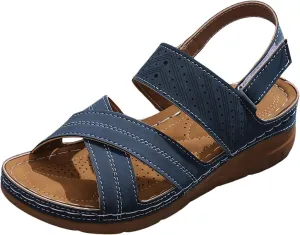 AMDBEL Orthopedic Sandals for Women, Sandals for Women Dressy Summer Arch Support Wide Width Plantar Fasciitis Casual Shoes