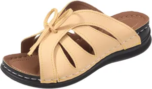 AMDBEL Summer Sandals for Women 2024 Trendy Women's Beach Sandals Hollow Casual Slippers Flat Shoes Retro Sandals Wedge Shoes