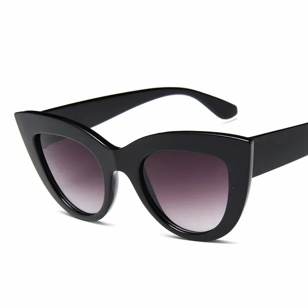 Aria Black Cat Eye Sunglasses  Bold Womens UV Summer Eyewear