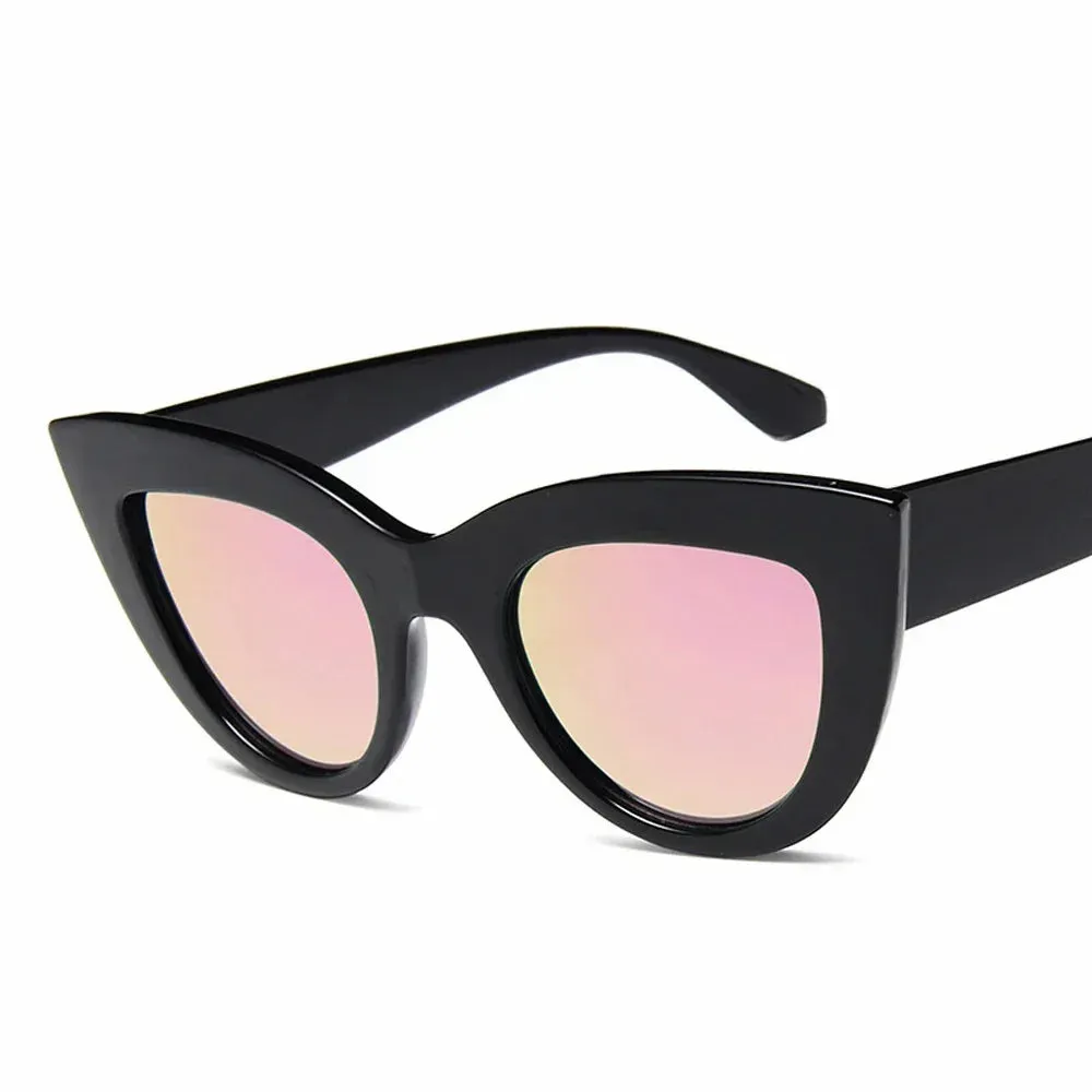 Aria Black Cat Eye Sunglasses  Bold Womens UV Summer Eyewear