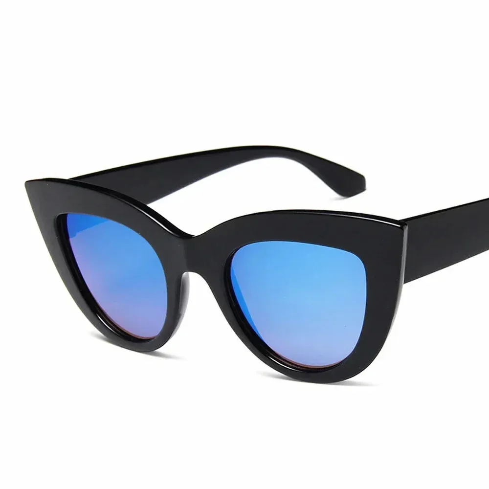 Aria Black Cat Eye Sunglasses  Bold Womens UV Summer Eyewear