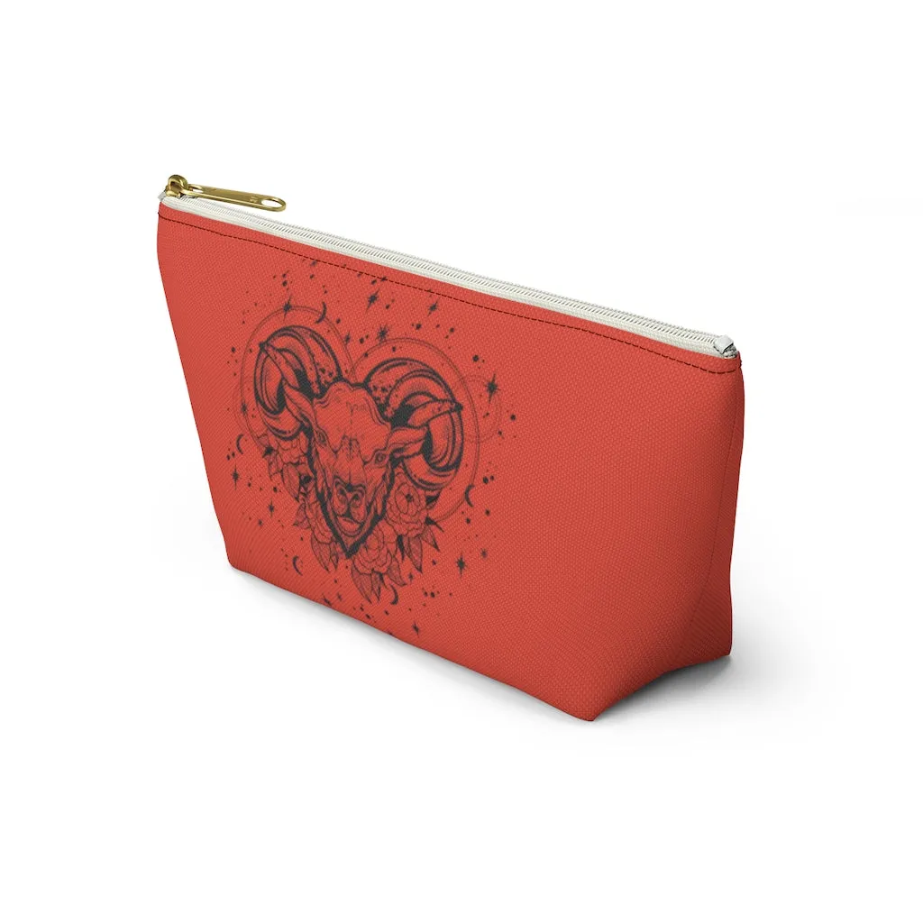 Aries Zodiac Ram "Renewal" Accessory Pouch w T-bottom