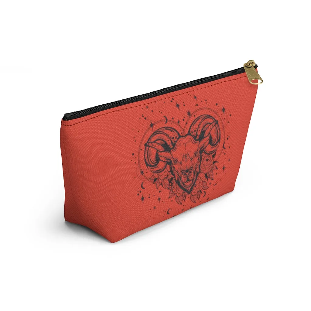 Aries Zodiac Ram "Renewal" Accessory Pouch w T-bottom