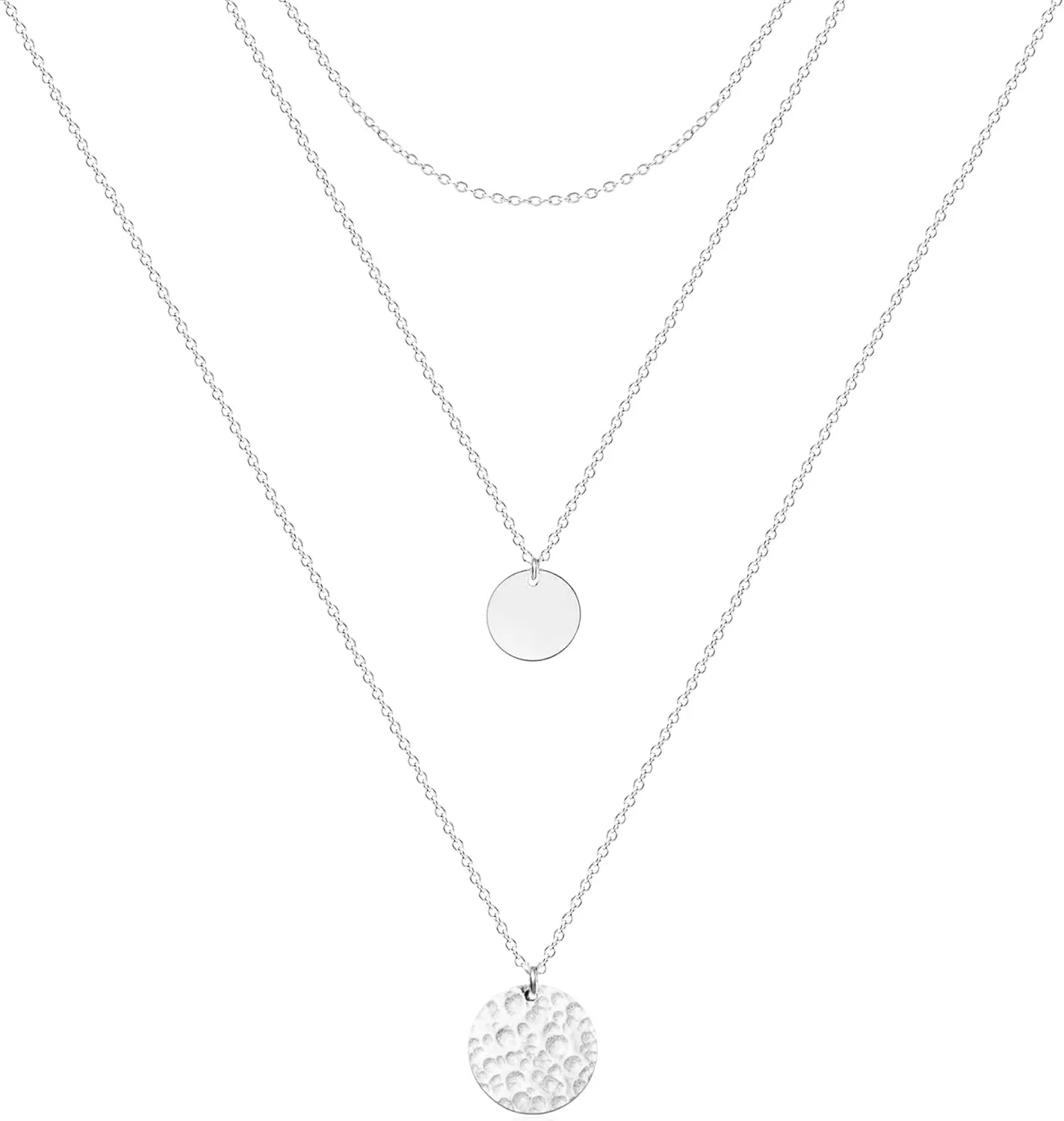 Ava Riley Necklace for Women, 14K Gold-Plated Dainty Choker, Silver Layered Necklaces for Women, Trendy Beach Jewelry
