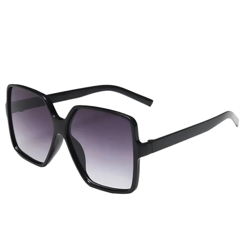 Averra Oversized Black Square Sunglasses  UV Protection Fashion Shades for Women UK