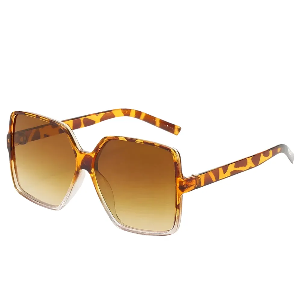 Averra Oversized Black Square Sunglasses  UV Protection Fashion Shades for Women UK