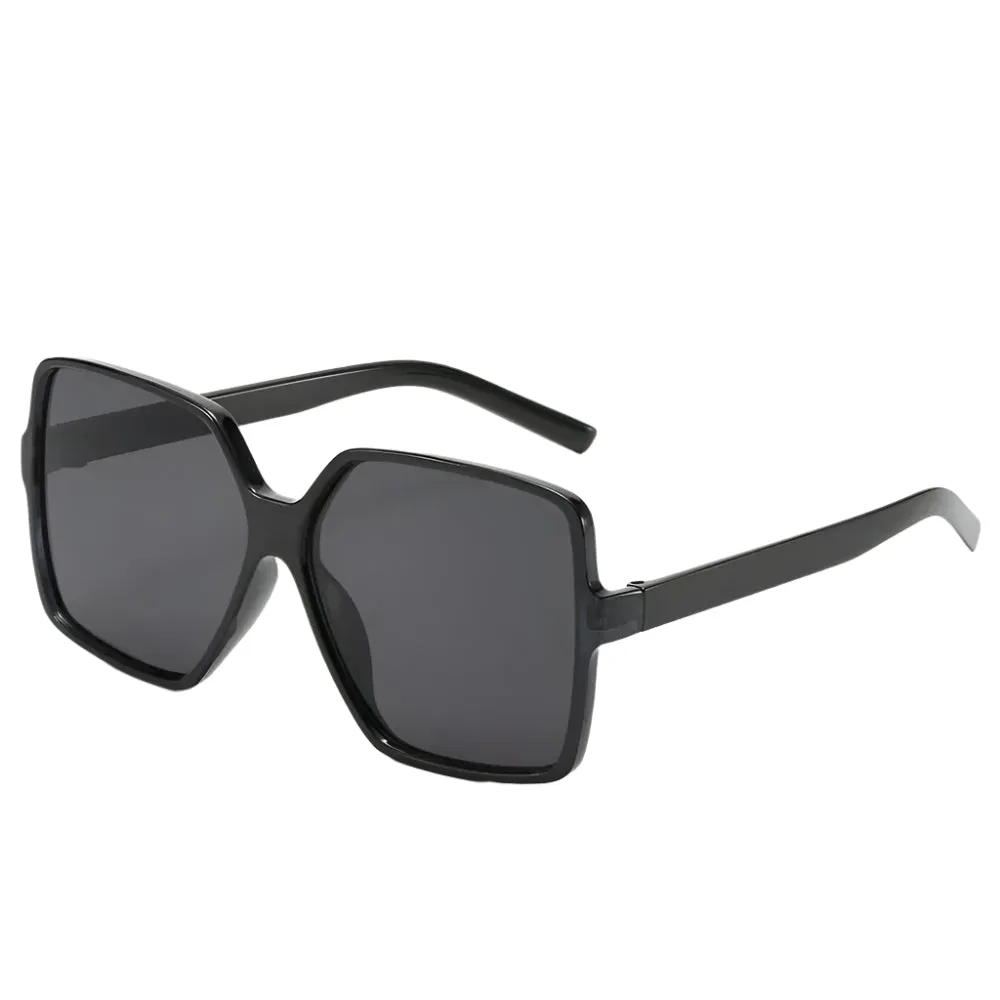 Averra Oversized Black Square Sunglasses  UV Protection Fashion Shades for Women UK