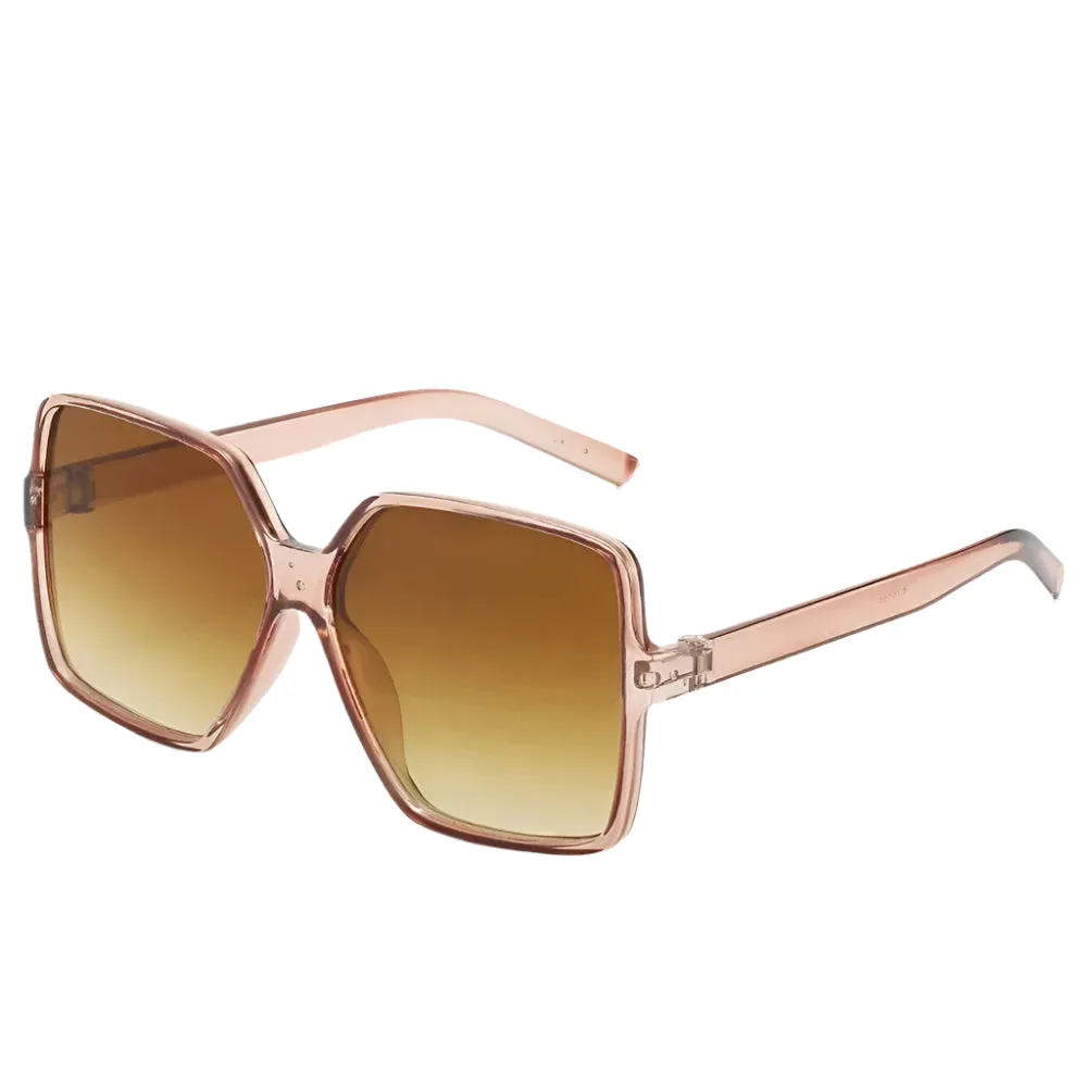 Averra Oversized Black Square Sunglasses  UV Protection Fashion Shades for Women UK
