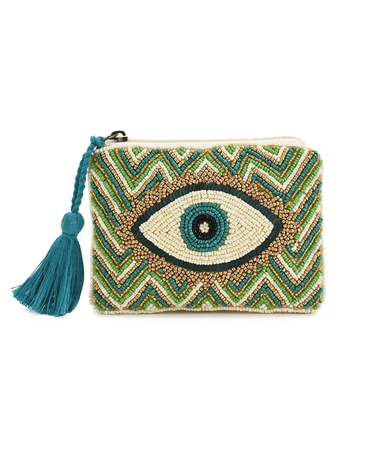 Beaded Clutch Bag Evil Eye