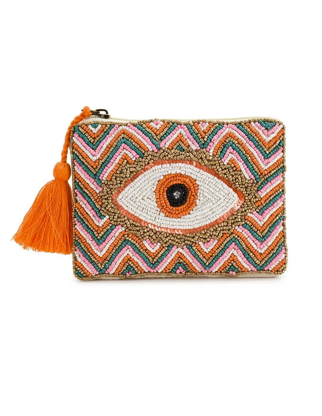 Beaded Clutch Bag Evil Eye