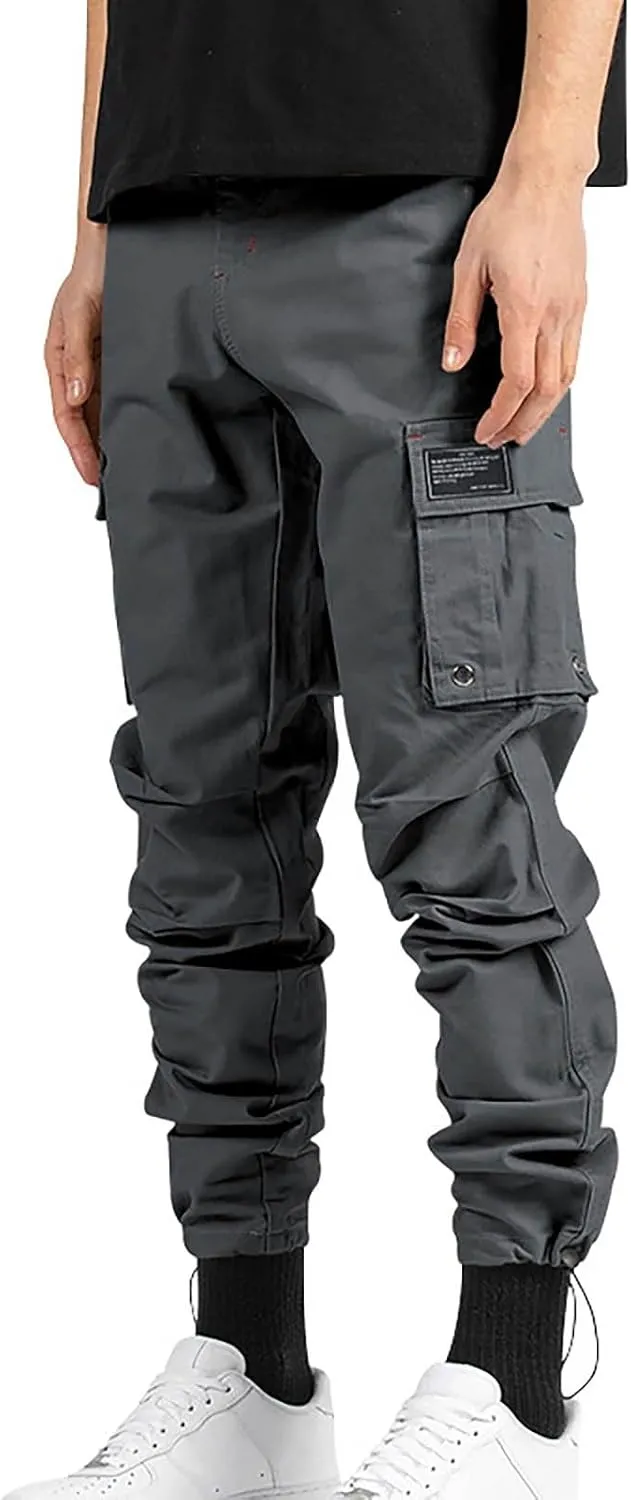 Cargo Pants for Men Tactical Pants Stretch Slim Fit Lightweight Ripstop Outdoor Casual Work Trousers with Pockets