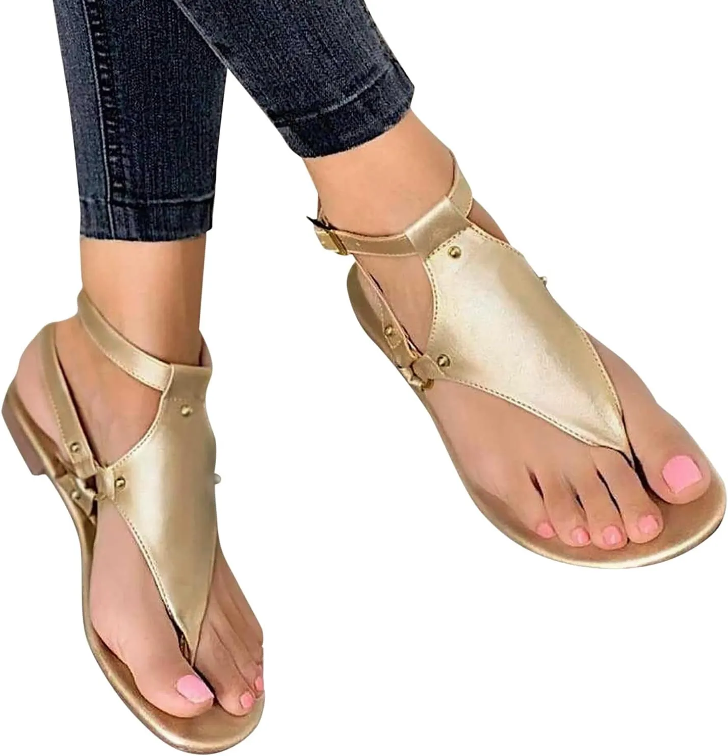 Cathalem Summer Sandals for Women 2024, Women's Flip Flops with Arch Support Platforms Flats Sandals