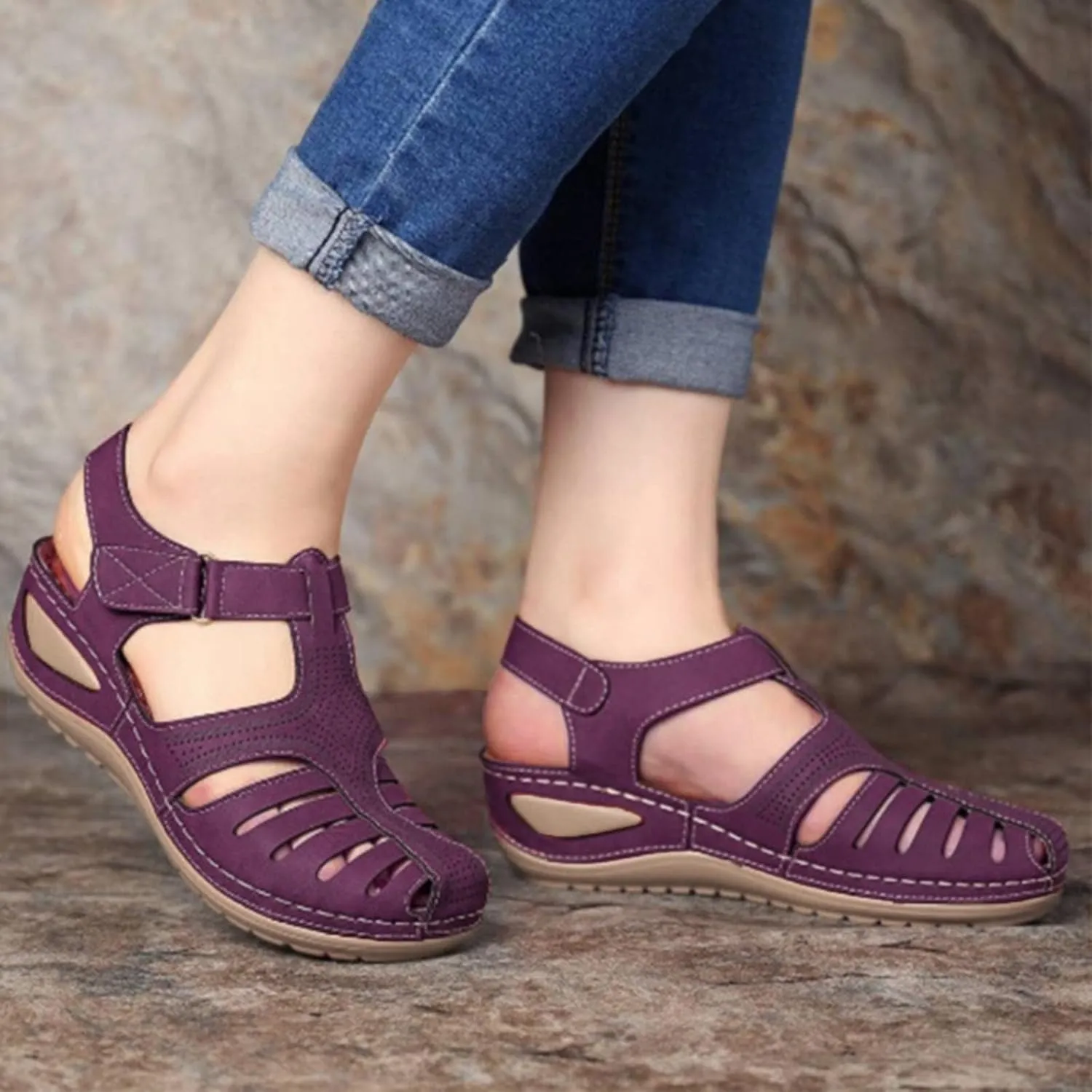 Comfortable Orthopedic Sandals with Arch Support Open Toe Platforms Orthotic Walking Sandals Beach Outdoor Shoes