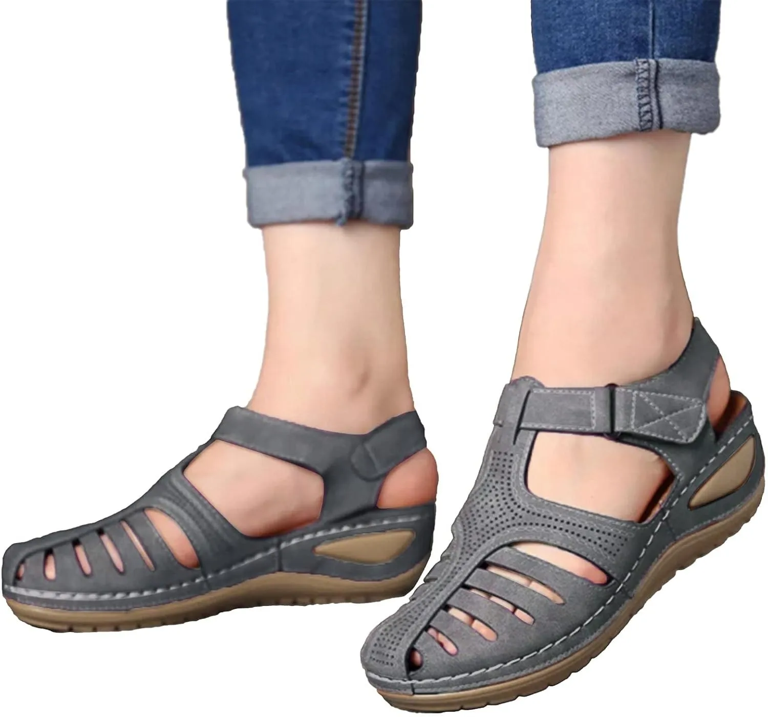 Comfortable Orthopedic Sandals with Arch Support Open Toe Platforms Orthotic Walking Sandals Beach Outdoor Shoes