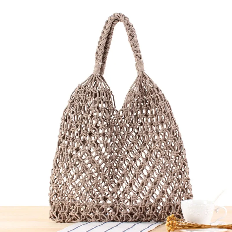 Crochet Braided Shoulder Bag