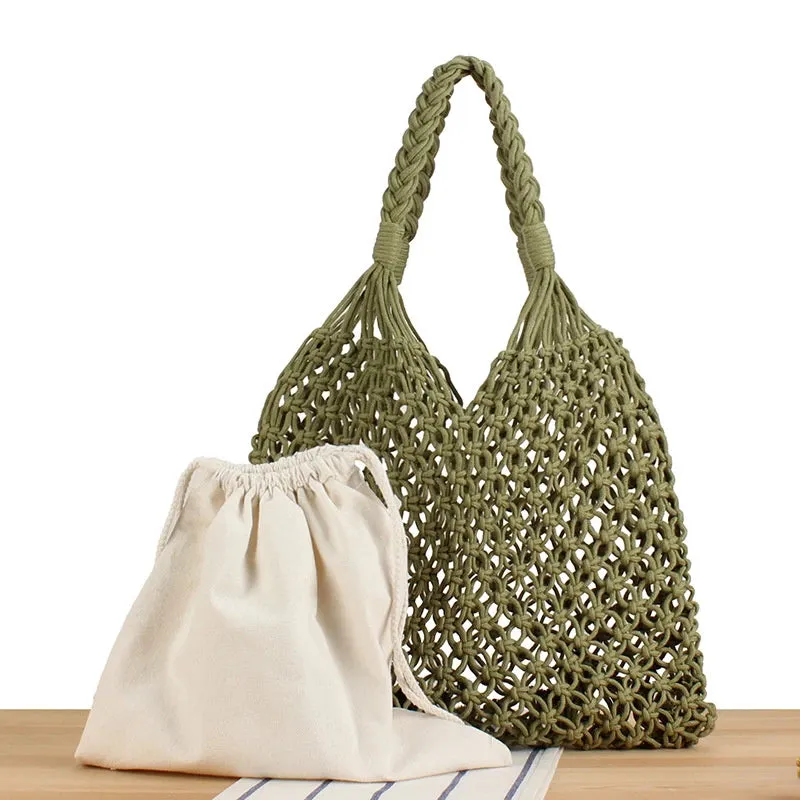 Crochet Braided Shoulder Bag