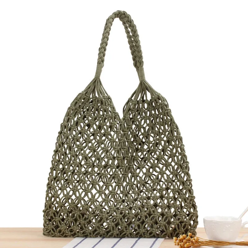 Crochet Braided Shoulder Bag