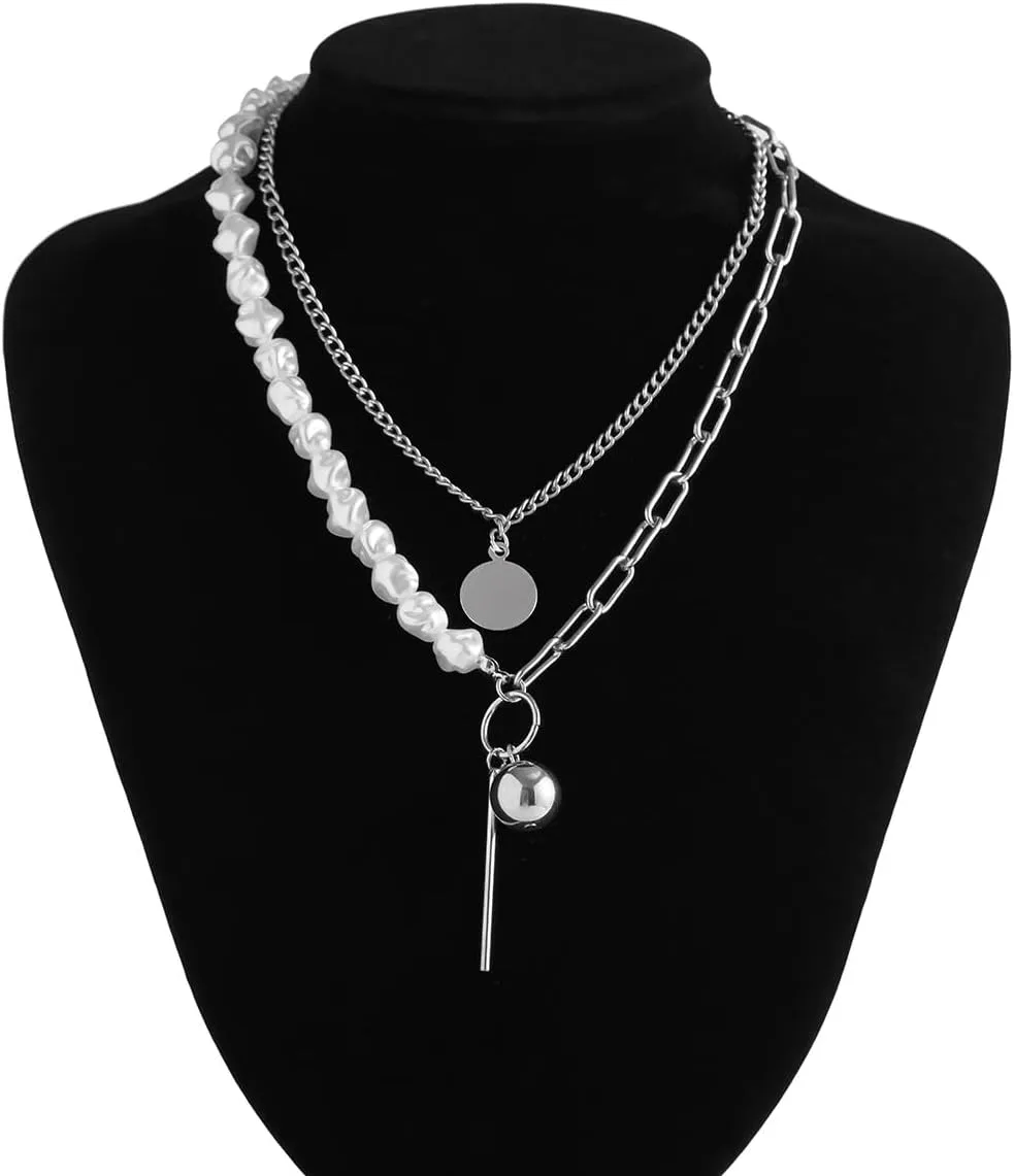 Dainty Layered Choker Necklace for Women, Multi Layer Bohemian Turquoise Necklace Y Pendant Necklace Prom Jewelry
