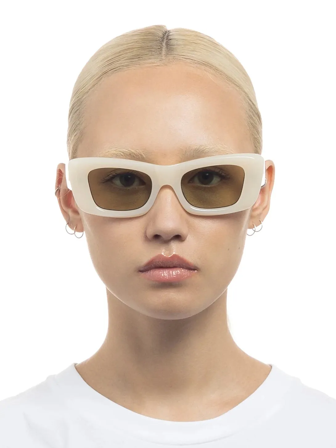 Dopamine Sunglasses - Milky Almond/Moss Mono