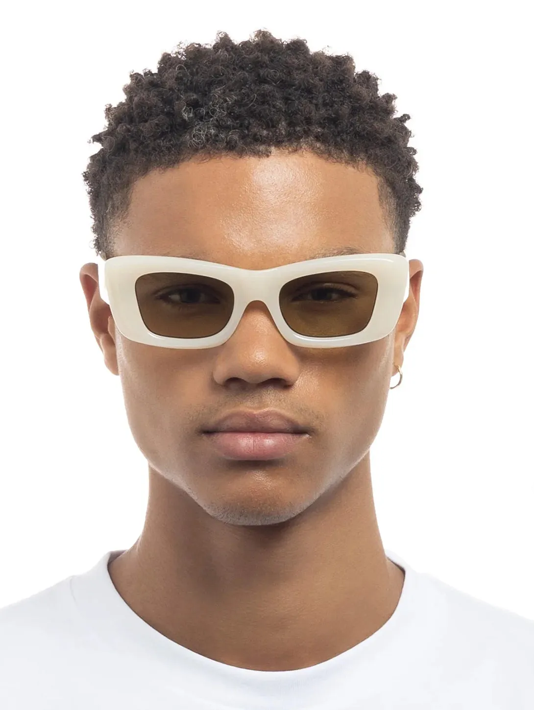 Dopamine Sunglasses - Milky Almond/Moss Mono