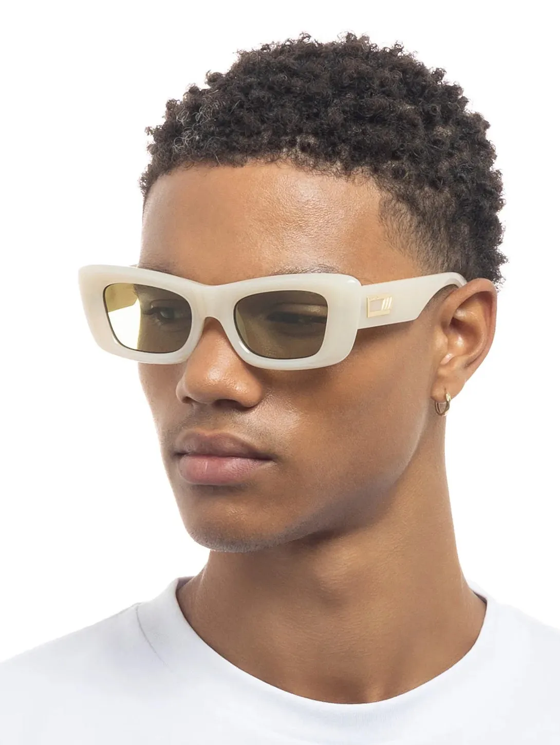 Dopamine Sunglasses - Milky Almond/Moss Mono