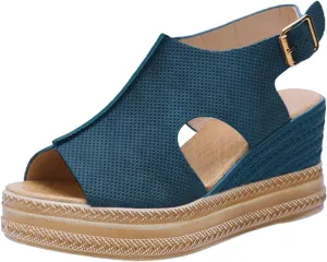 Eduavar Sandals Women Dressy Summer, Sandals for Women Dressy Summer High Wedge Platforms Sandals Bow Tie Sandals Shoes