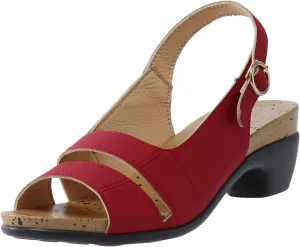 Eduavar Womens Sandals Dressy, Sandals Women Orthopedic Sandals Dressy Open Toe Low Heel Sandals with Ankle Strap