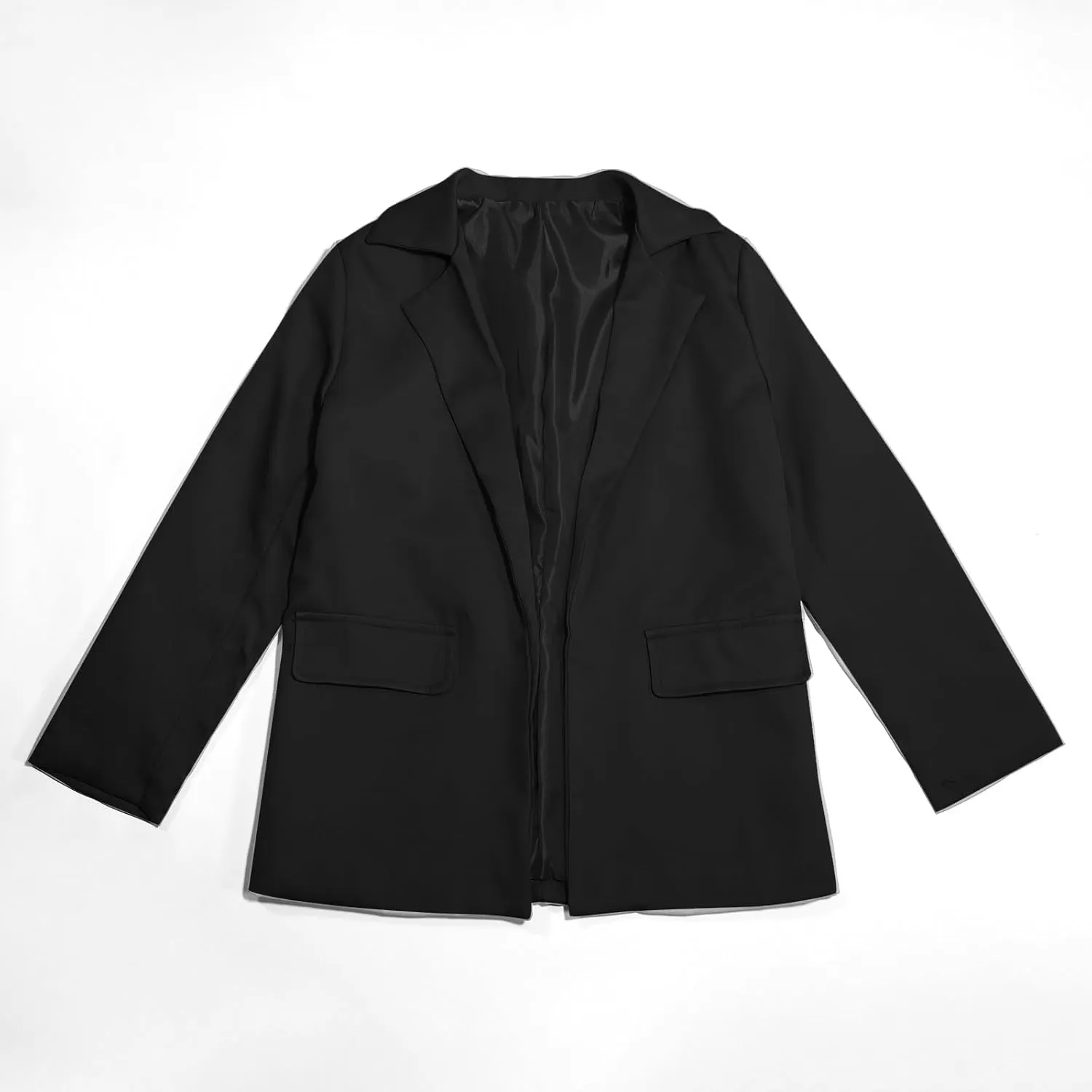 Girls Blazer Long Sleeve Shawl Collar Formal Blazers Suit Jacket Open Front Inner Pocket for Kids Size 3-14 Year