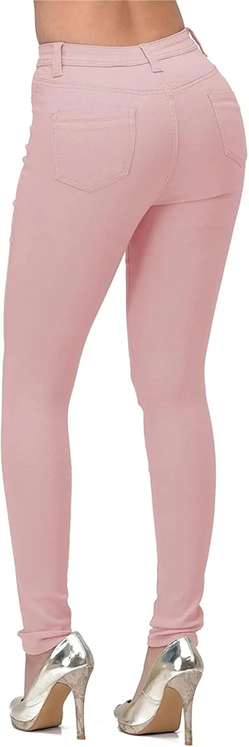 Jeggings for Women Tummy Control Stretchy Pull On Tall Long Work Jeans High Waisted Skinny Jean Leggings with Pockets