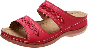 Ladmiple Orthopedic Sandals For Women Plantar Fasciitis Arch Heel Support Orthotic Slides Comfortable Dressy Summer Flipflops