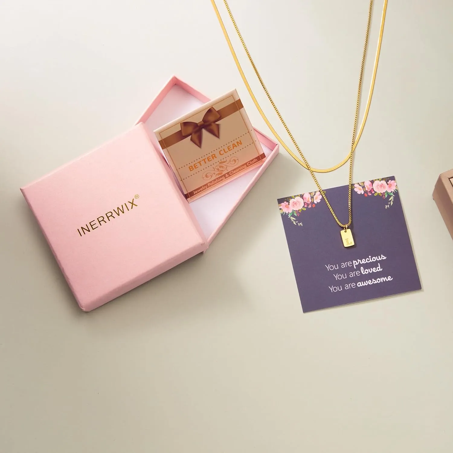 Layered Initial Necklaces for Women 14K Gold Plated Letter Necklace Tiny A-Z Dainty Gold Name Tag Pendant Necklace Layered Necklaces for Women Trendy Jewelry