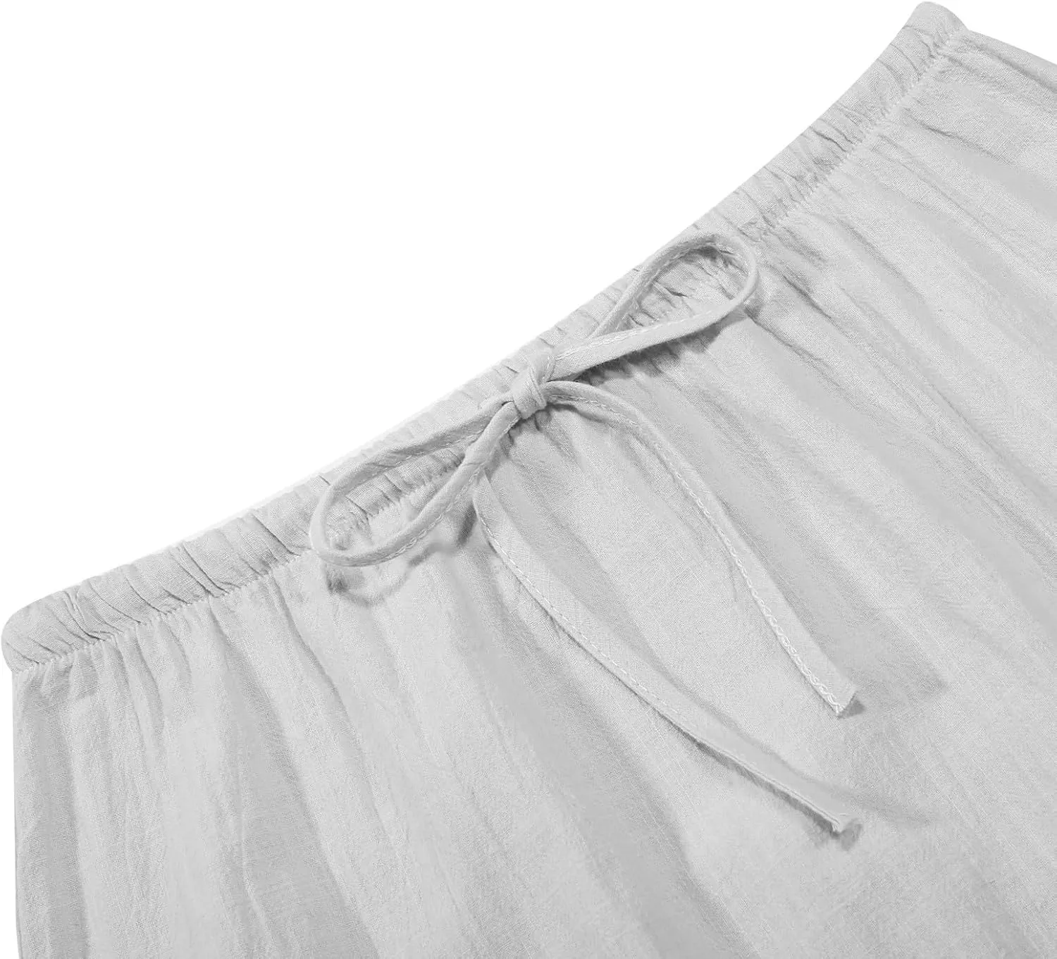 Linen Maxi Skirts for Women Trendy Summer Comfy Drawstring Waist A Line Skirts 2025 Vacation Boho Long Flowy Skirts