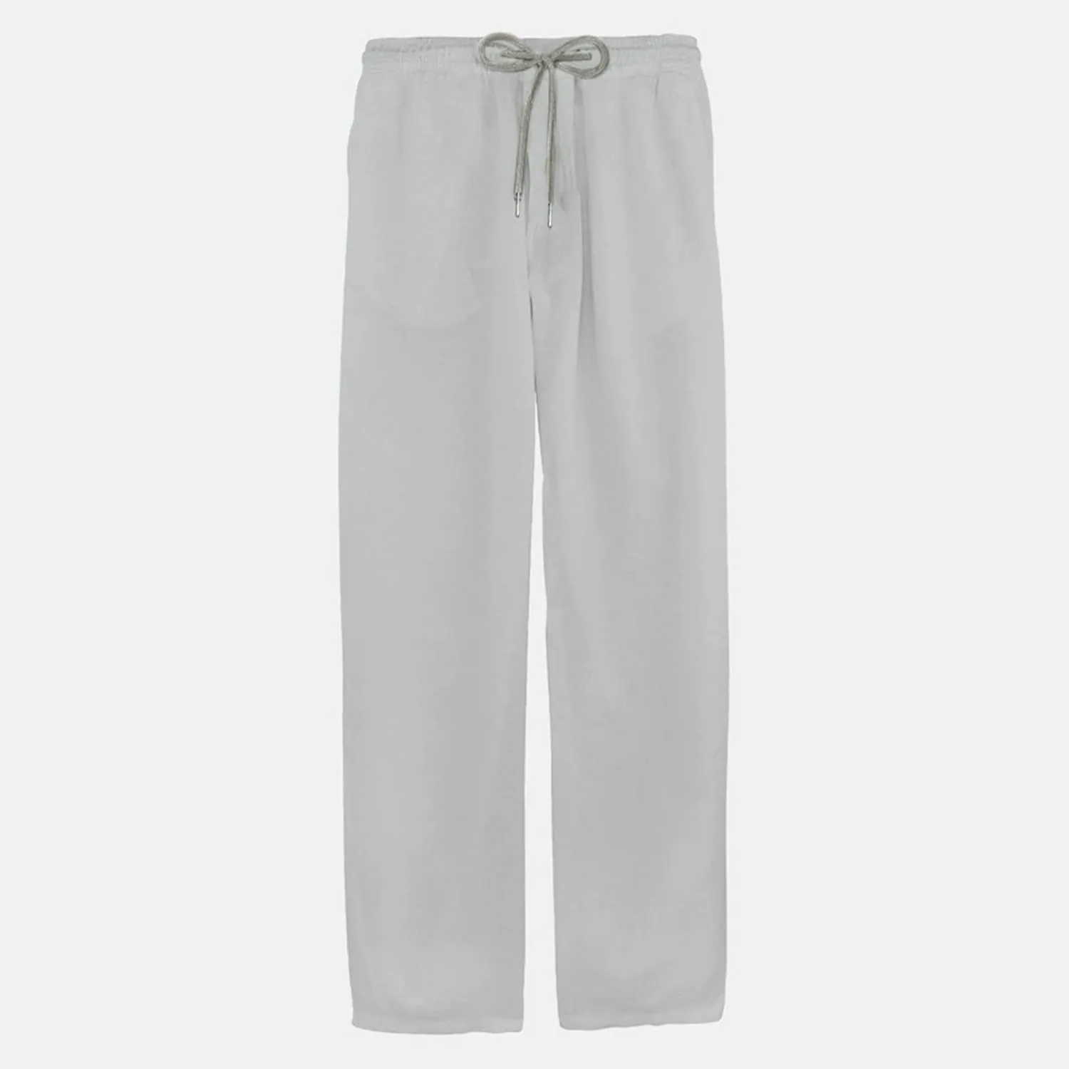 Mens Casual Pants Linen Pants Solid Color Fashion Stretch Summer Loose Elastic Waist Beach Straight Drawstring Pant