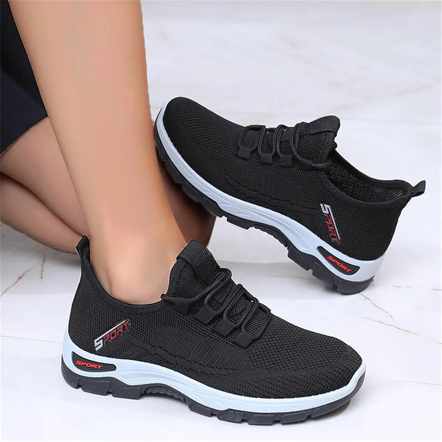 Mmoneyake Womens Slip On Sneakers Lightweight Tennis Shoes Non Slip Gym Workout Shoes Breathable Mesh Walking Sneakers Wide Toe Box Shoe Wide Width Sneaker Work Shopping Travel