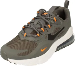 Nike Air Max 270 React GS Running Trainers CZ4197 Sneakers Shoes (UK 4 US 4.5Y EU 36.5, Iron Grey Black Total Orange 001)