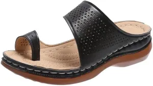 Orthopedic Sandals for Women Comfortable Slip On Flip Flops Arch Support Wide Width Slippers Wedges Beach Walking Shoes