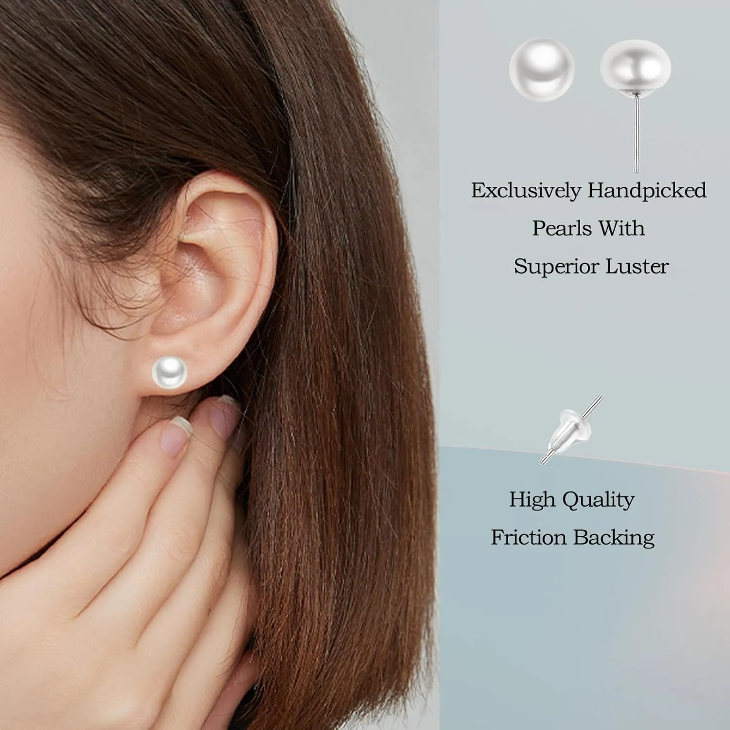 Pearl Earrings For Women Stud Earrings Quality Handpicked Freshwater Cultured Pearl Drop Earrings S925 Sterling Silver Earrings