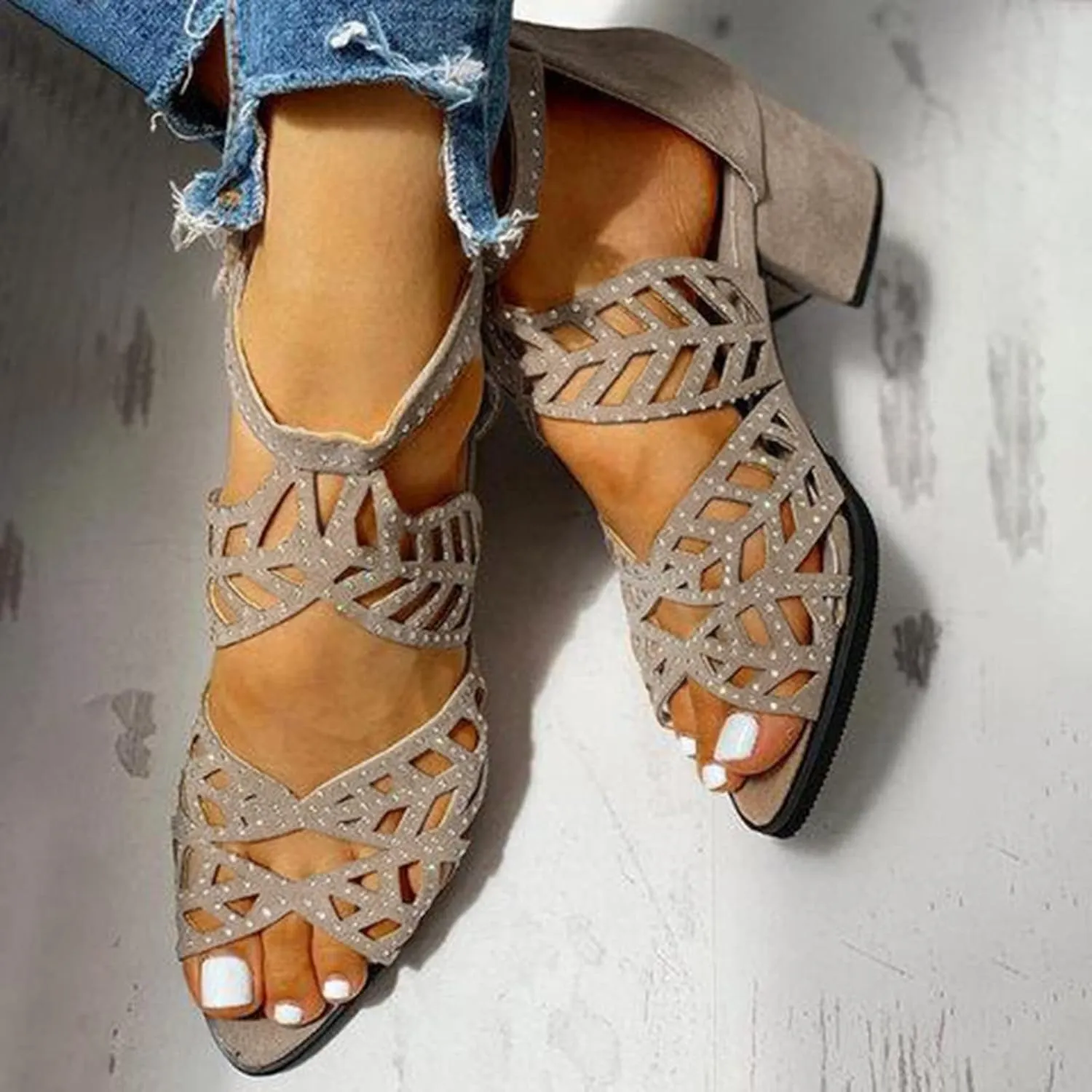 Platform Sandals Women Silver Flats for Women Women's Ankle Strap Low Wedge Sandals Summer Shoes Comfortable Summer Platform Casual Dress Sandal Dress for Flip Flops