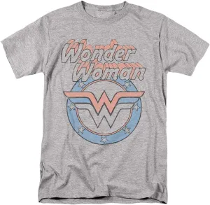 Popfunk Classic Wonder Woman Officially Licensed Adults-Unisex T Shirt & Stickers