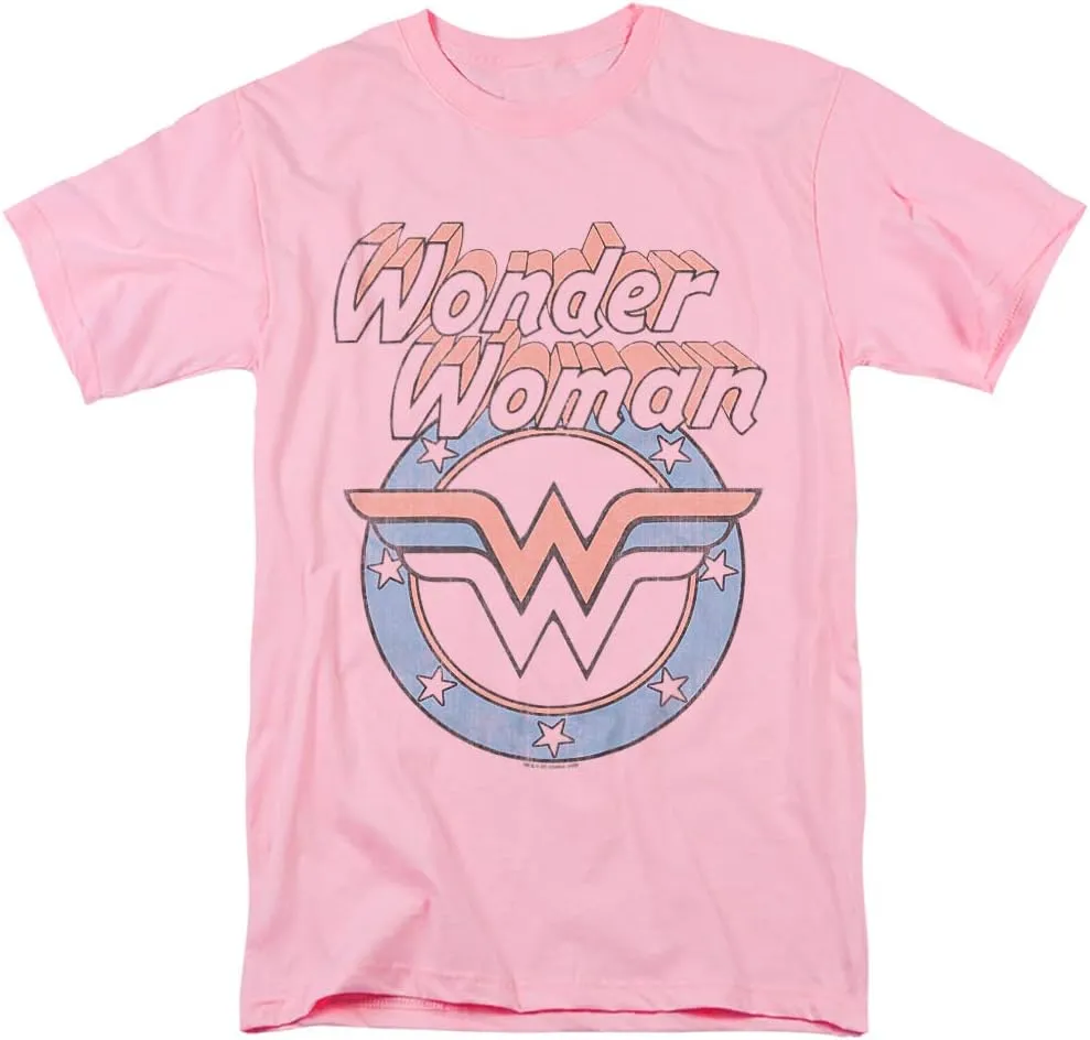 Popfunk Classic Wonder Woman Officially Licensed Adults-Unisex T Shirt & Stickers