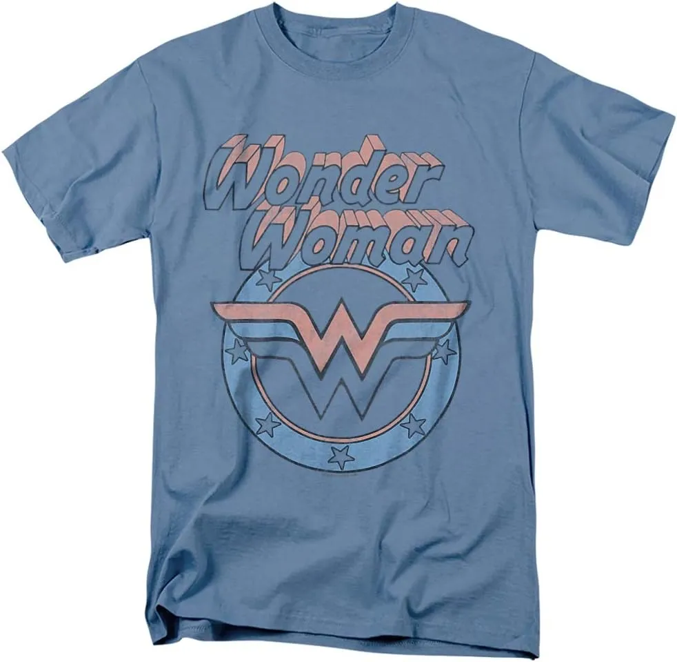 Popfunk Classic Wonder Woman Officially Licensed Adults-Unisex T Shirt & Stickers