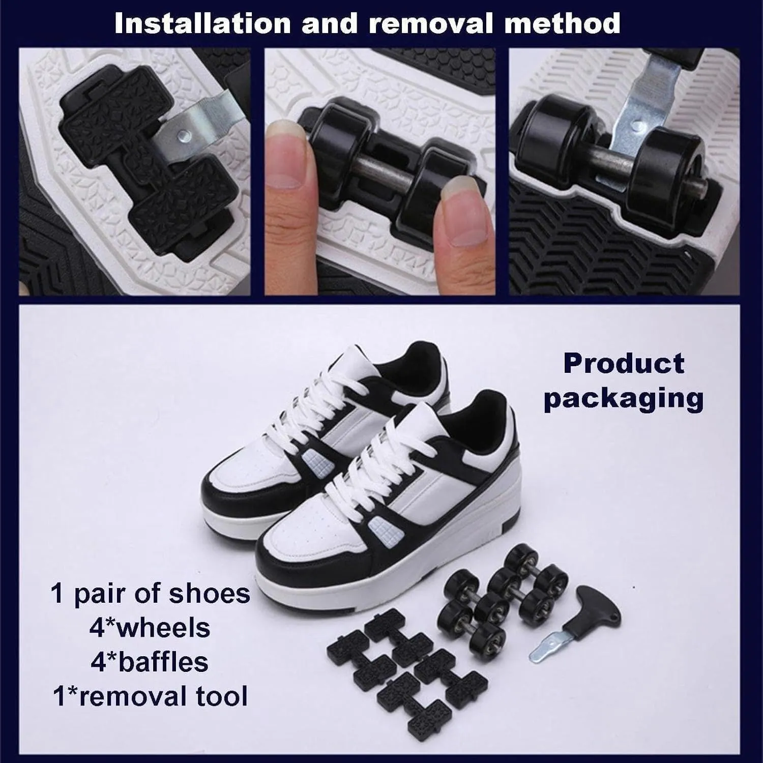 Roller Skate Shoes, Roller Skates Shoes with Wheels, Skateboard Shoes, Inline Skate, Adjustable Women's Shoes with Wheels for Girls, Running Skateboard, Inline Roller Skates