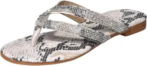 Sandals for Women Women Bohemian Pearl Crystal Flat Sandals Comfortable Sandal for Walking Beach Sandal Woman