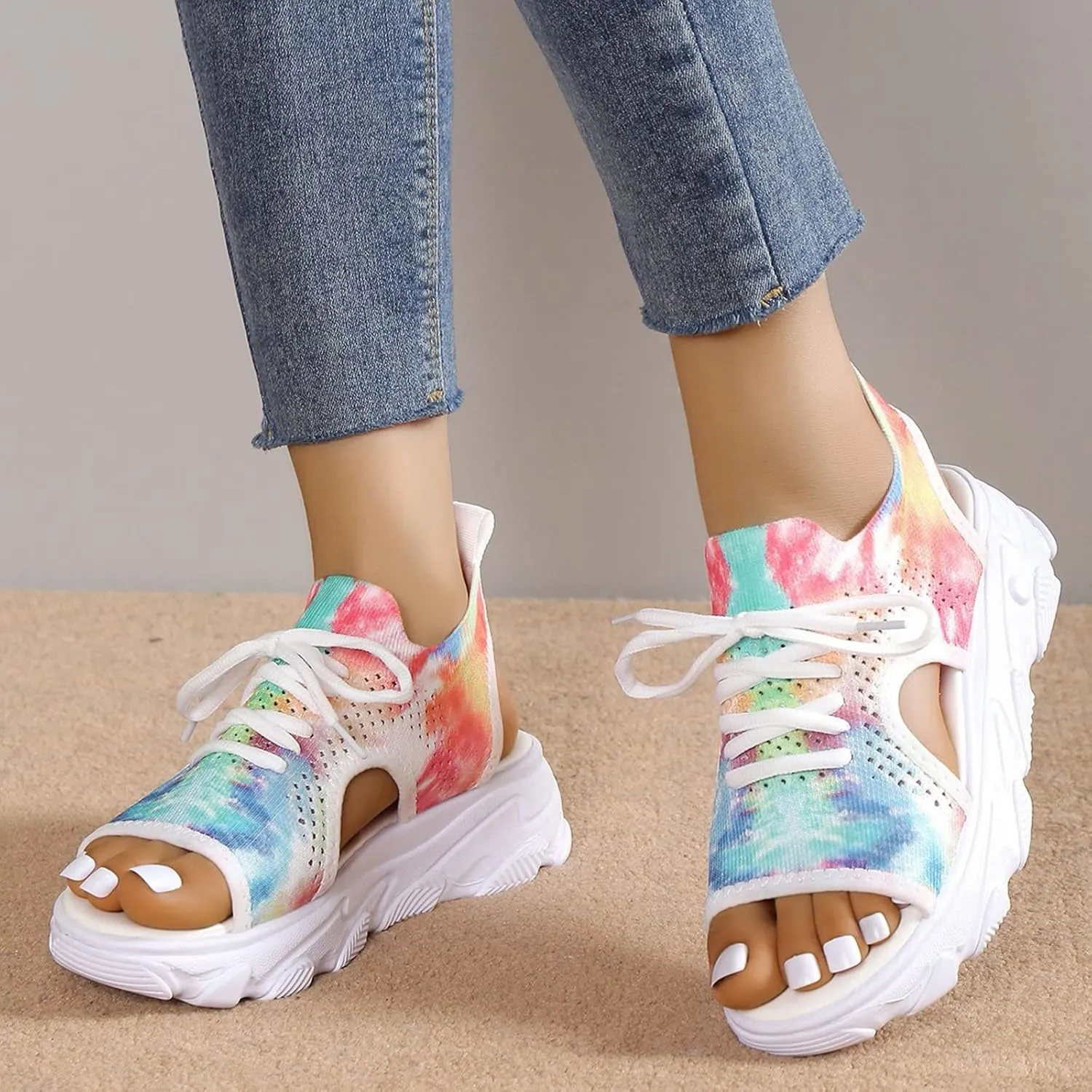 Sandals Womens Platform Sandals Women Heel Width Comfortable Heels Shoes Girls Ladies Slip on