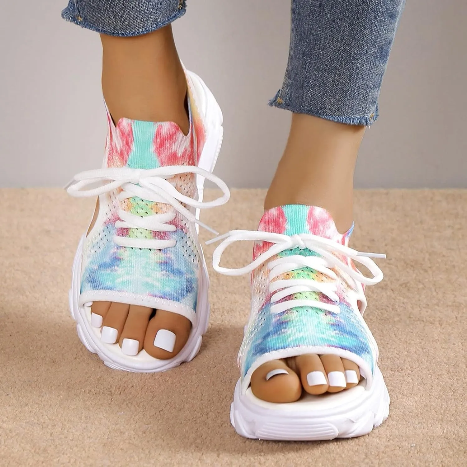Sandals Womens Platform Sandals Women Heel Width Comfortable Heels Shoes Girls Ladies Slip on