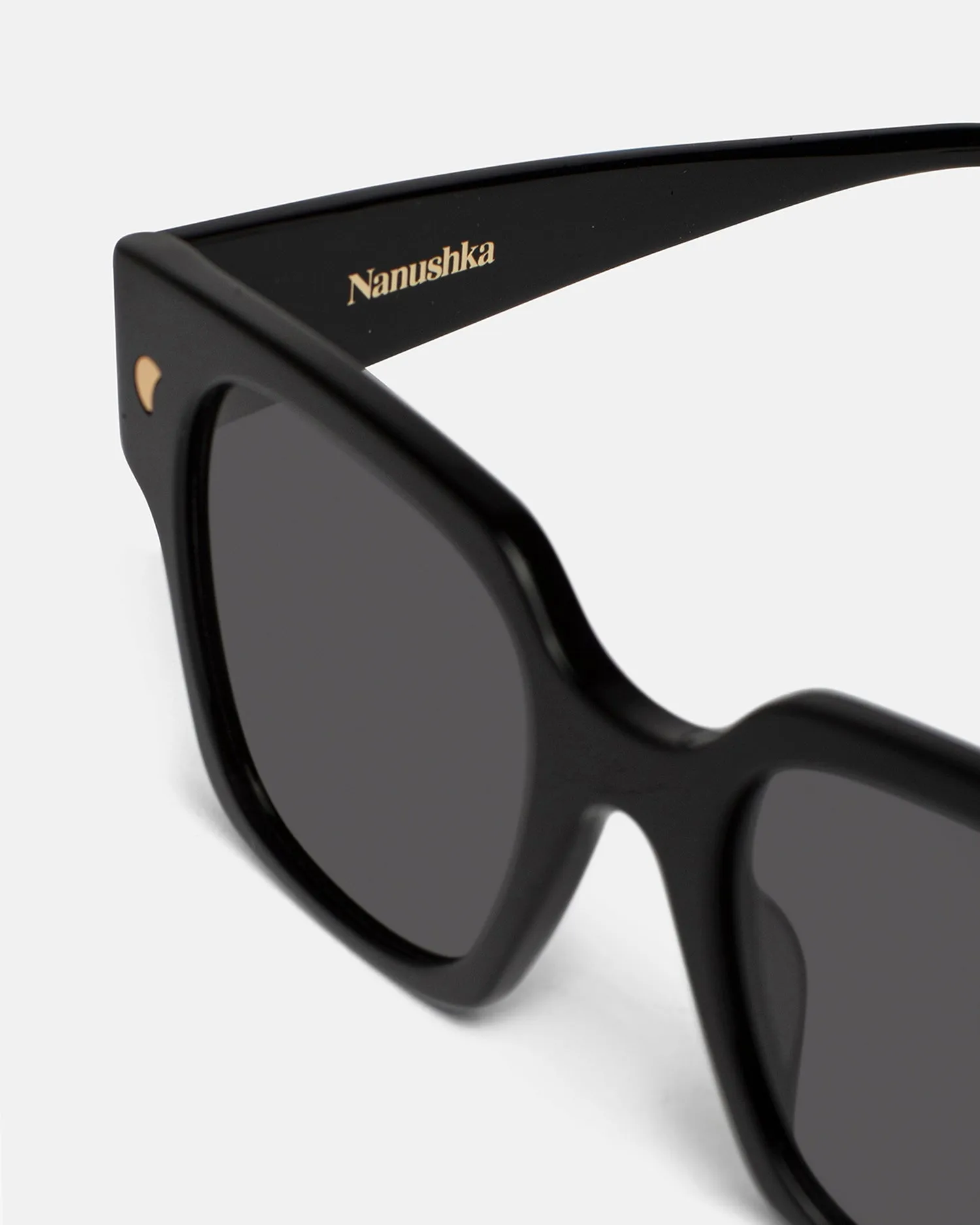 Shae - Oversized D-Frame Sunglasses - GreyBlack